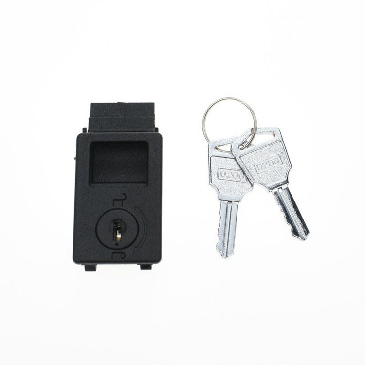 YH9599 plastic plane latch lock keyed buckle lock Slide To Open Push To Close Flush Latch for cabinet,railway door machinery