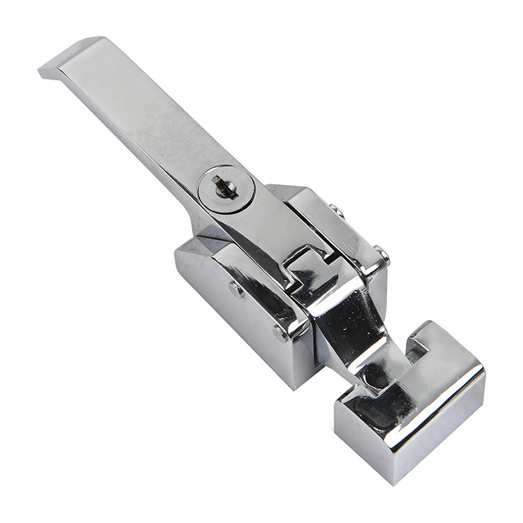 YH1076 Safeguard Latch and Flush Strike, Padlocking Body Cooler Door Latch, Reefer truck trailer door handle lock