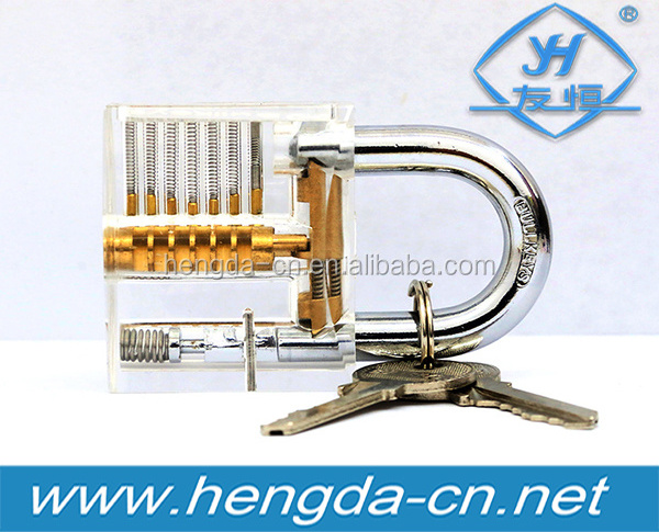 YH9288 Cutaway Inside View of Transparent Mini Practice Padlock Lock Training Skill Pick for Locksmith