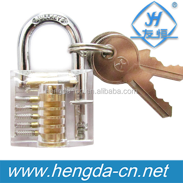 YH9250 Cutaway Inside View of Mini Practice Padlock Lock Training Skill Pick for Locksmith Transparent