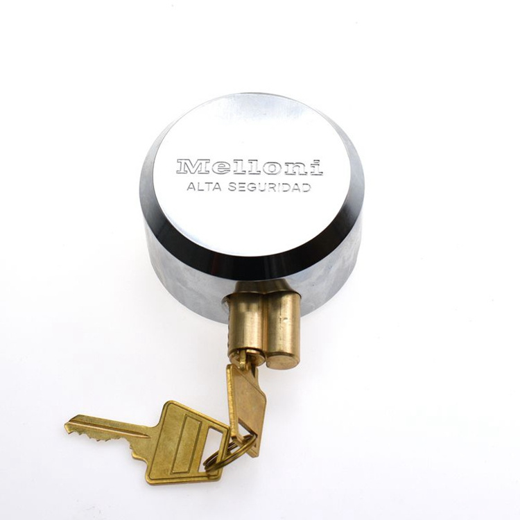 YH9600  Round Harden Steel Hockey Puck Lock For Van Truck  With Stainless Steel Hasp Padlock hockey puck pad lock