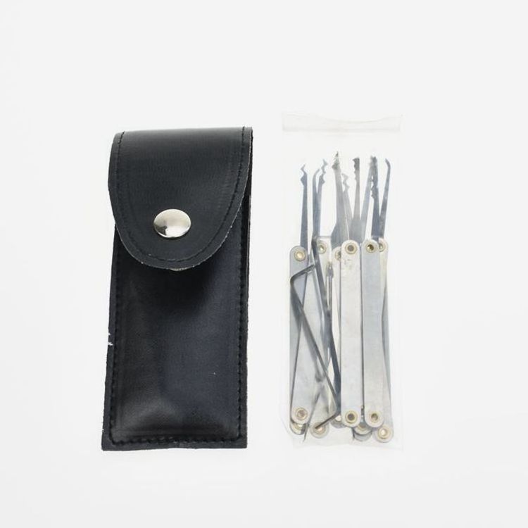 YH9120 12-Piece Unlocking Lock Pick Set Key Extractor Tool + Transparent Practice Padlocks