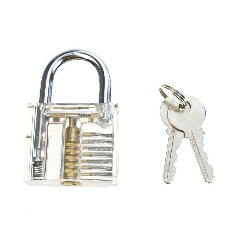 YH10021 3pcs Practice Lock Clear Set Locksmith Training Transparent Padlocks