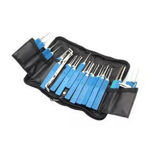 Lock pick set single hook 20 sets with flashlight LED light locksmith tools lockpicking locksmith lockpick lock pick tools