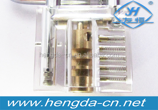 YH9250 Cutaway Inside View of Mini Practice Padlock Lock Training Skill Pick for Locksmith Transparent