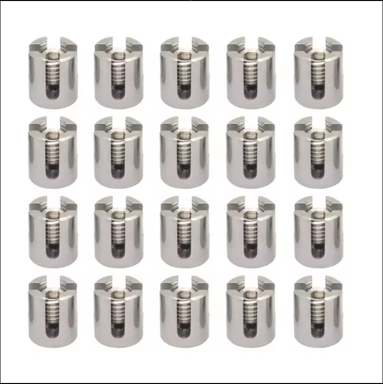 Customizable Heavy Duty Cross Wire Rope Clips Stainless Steel Hardware Polished