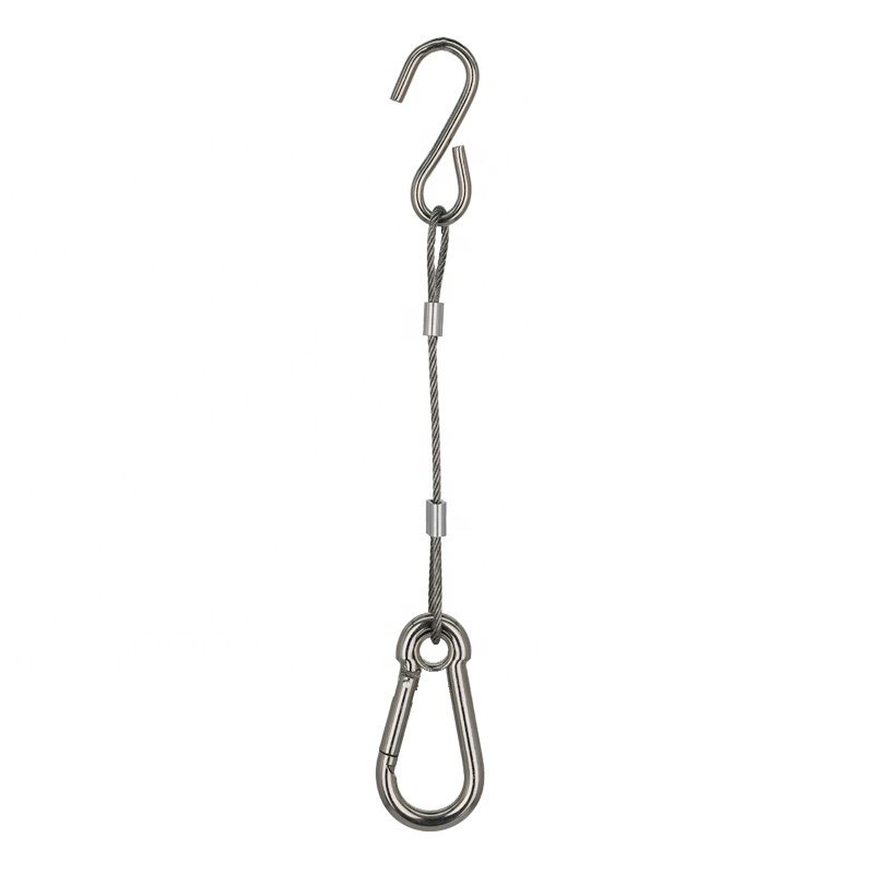 Safety Steel Wire Rope Sling with Stainless Steel Eye Hook for Trailer Hook End