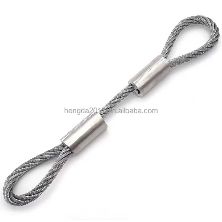 Stainless Steel Wire Rope Cable Lightweight Security Cable Luggage Lock Wire Rope With Both Sides Loop