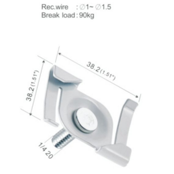 Custom Hardware Fasteners T-Grid Clip CNC Tools For Pendant Lighting Suspended Ceiling Snap Hook Suspension System