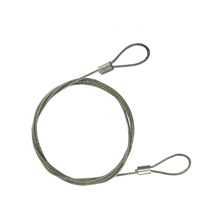 Stainless Steel Wire Rope Cable Lightweight Security Cable Luggage Lock Wire Rope With Both Sides Loop