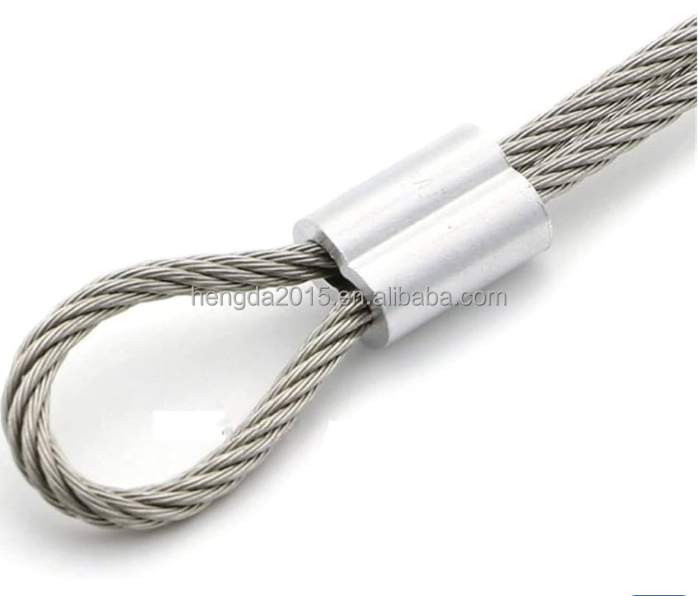 Outstanding Quality Safety Cable with Fitting Wire Rope Assembly Steel Slings for Industry