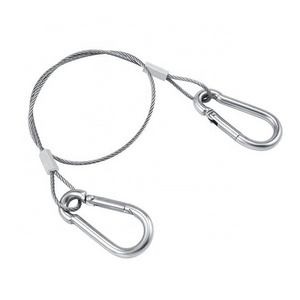 Safety Steel Wire Rope Sling with Stainless Steel Eye Hook for Trailer Hook End