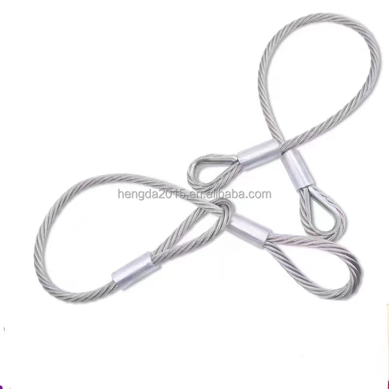 Stainless Steel Wire Rope Cable Lightweight Security Cable Luggage Lock Wire Rope With Both Sides Loop