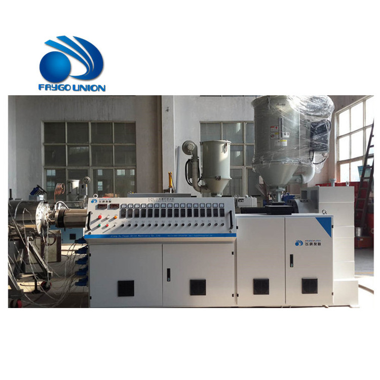 Faygo Union 110mm~250mm pvc pipe production extrusion line with pvc profile plastic extruder machine