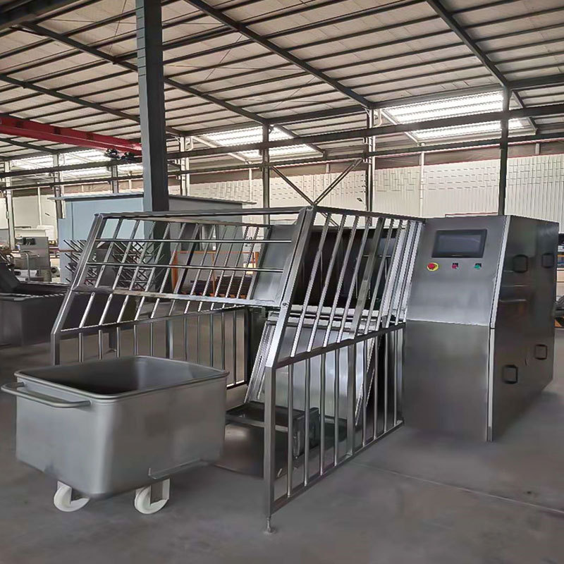 Customized automatic meat workshop trolley cleaning equipment meat tote bins washing machine