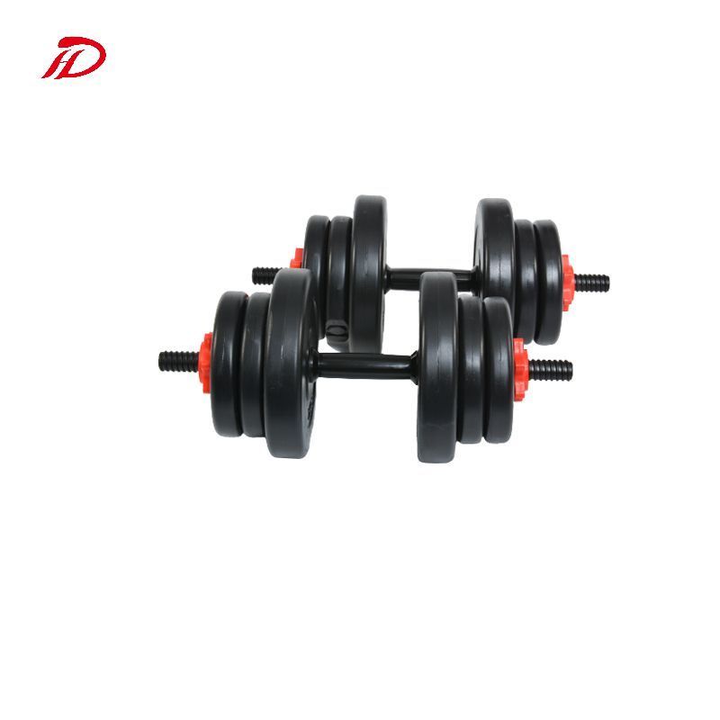 Unique 10kg/20kg Cement Dumbbell Set Adjustable round Ring Shape with Ajustable Knob for Exercise for Men and Women