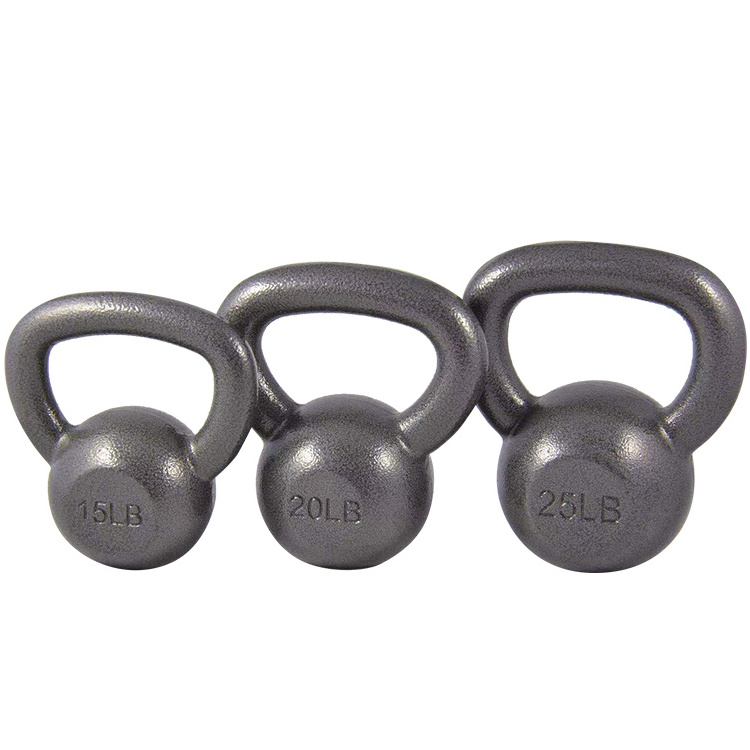 Black Cast Iron lbs Kettle Bell Set for Home Gym Fitness Strength Weightlifting Exercise Equipment kettlebell for Men and Women