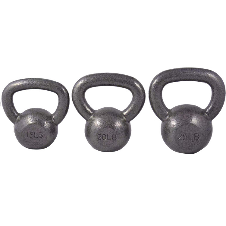 Black Cast Iron lbs Kettle Bell Set for Home Gym Fitness Strength Weightlifting Exercise Equipment kettlebell for Men and Women