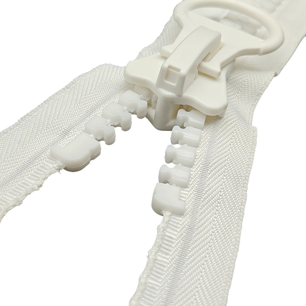 HengDa manufacturer White plastic zipper Durable open end  heavy duty Resin Zipper for Tent Clothing