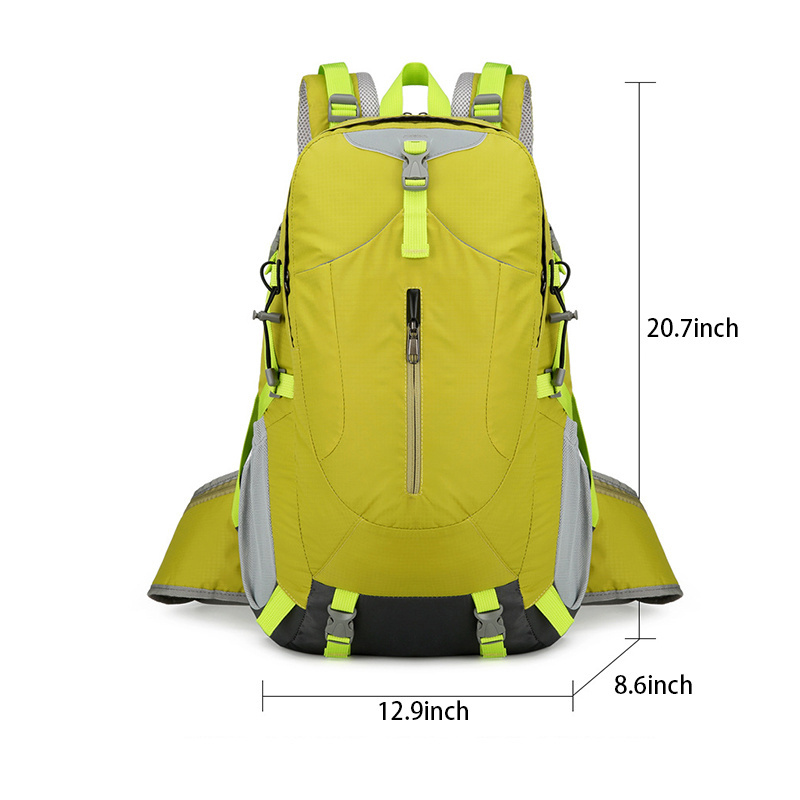 Custom Color Large Capacity Outdoor Waterproof Unisex Travel Rucksack Durable Nylon Multifunction Sport Camping Hiking Backpack