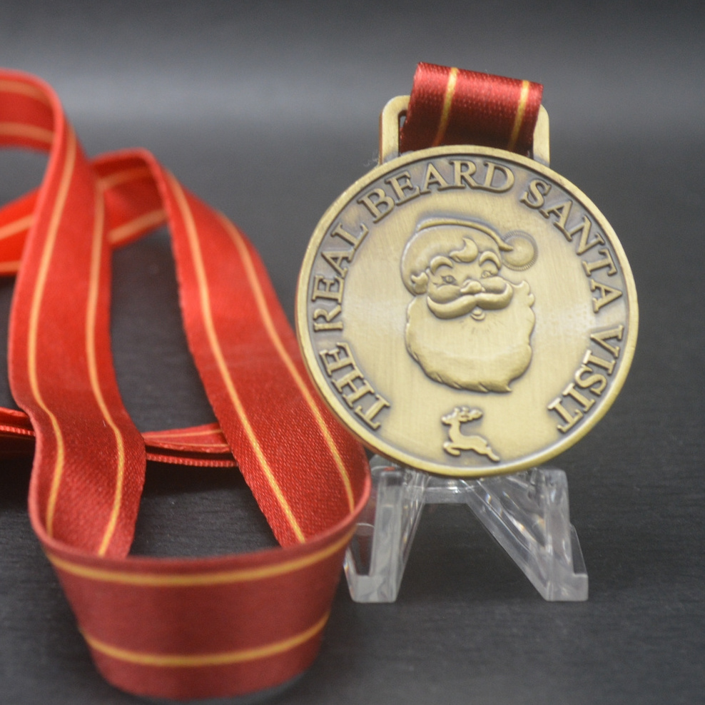 Merry Christmas Happy Holidays Santa Claus GIFT MEDAL Jingle bell Nice list medal