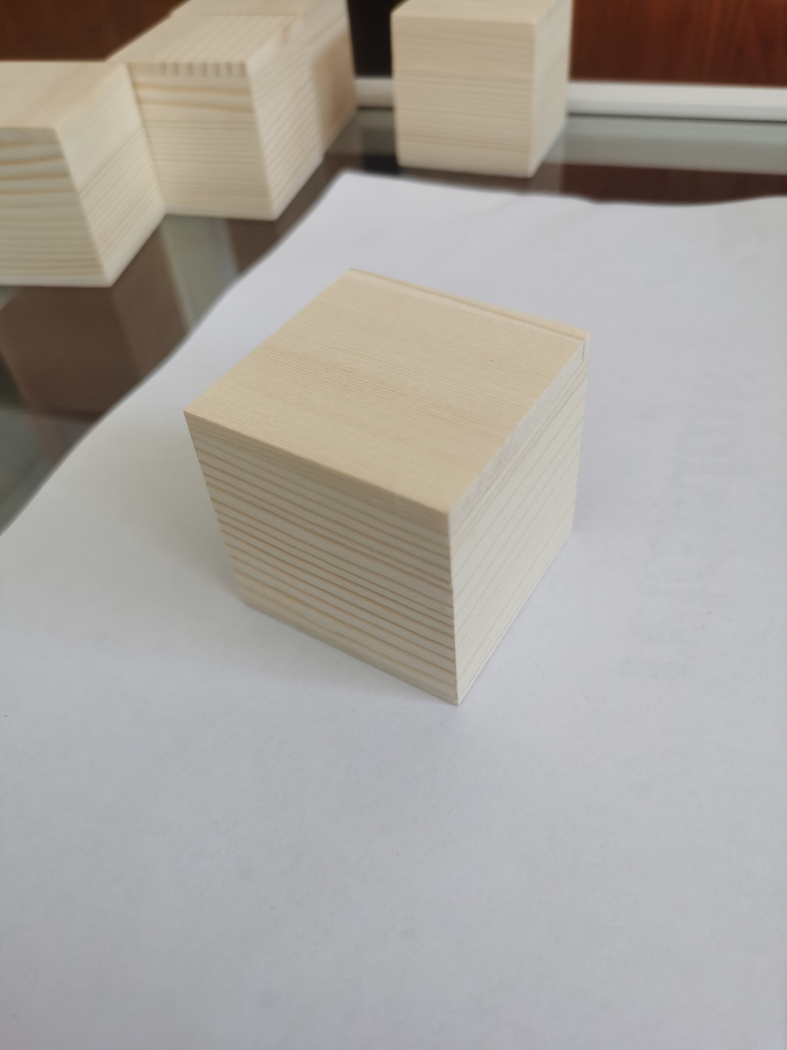 Custom Small Unfinished Pine Wood Craft Box And  Wooden Cube Box Gift Wooden Box