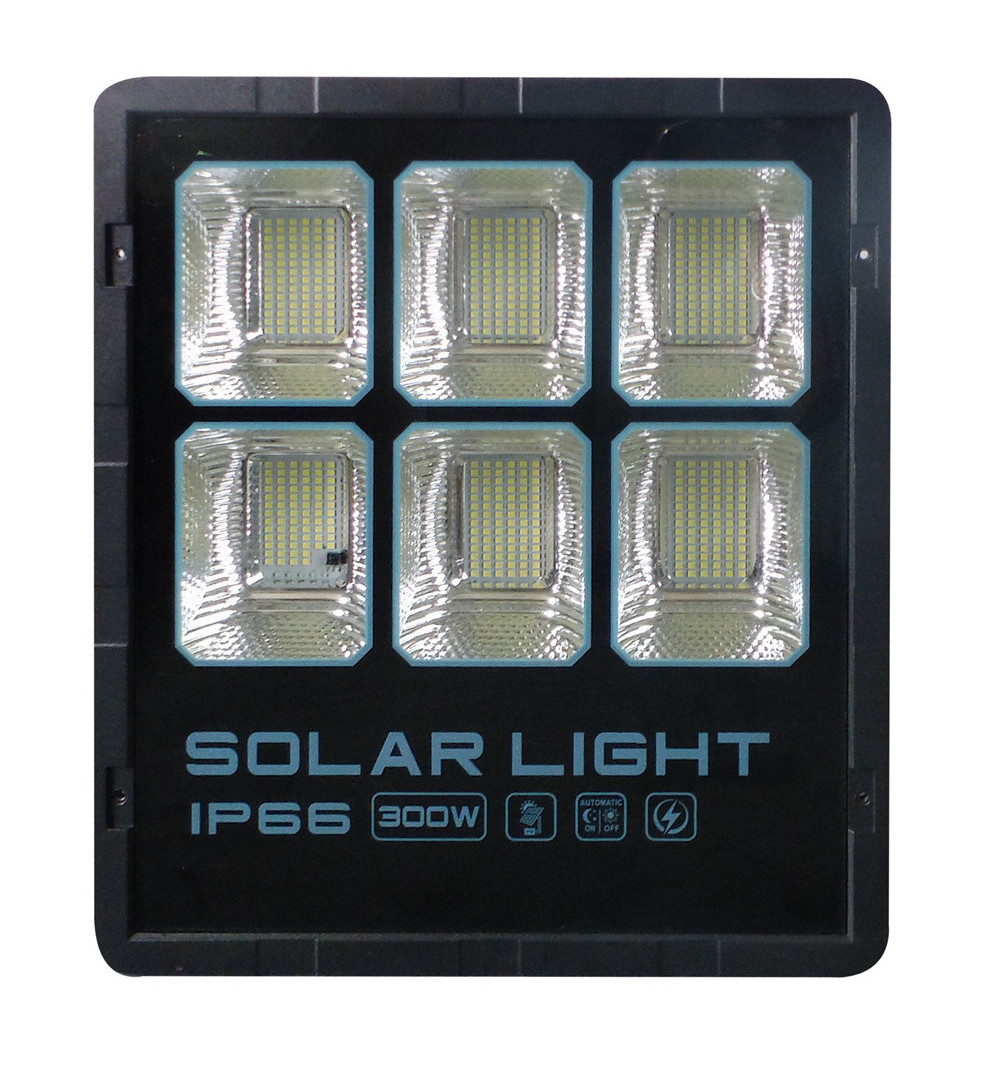 Ip65 waterproof sport garden outside rechargeable remote control 400w 200w 50w 100w 500w 300w watt led solar powered flood light