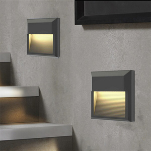 Turkish custom edge stairs step recessed slim mount high bright outside wall light