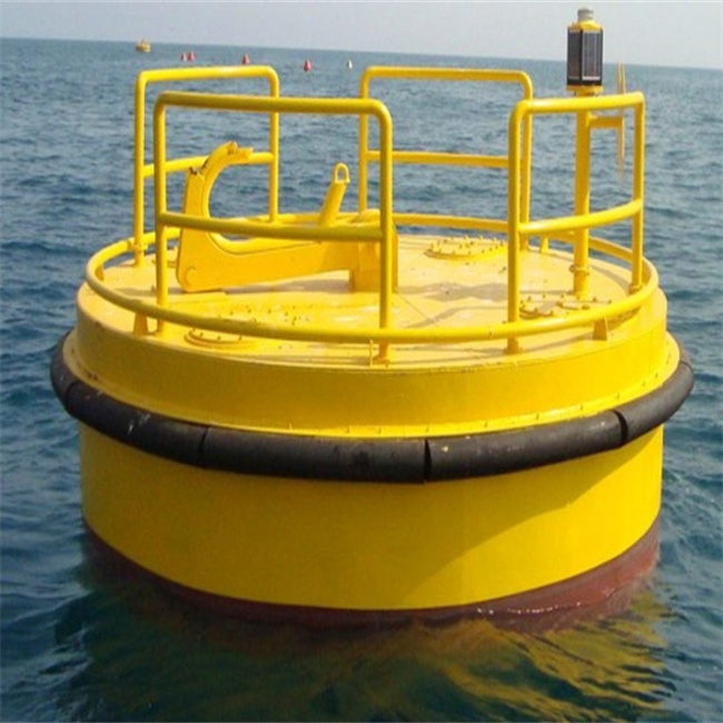 Large ocean floating steel mooring buoys for handling and transfer