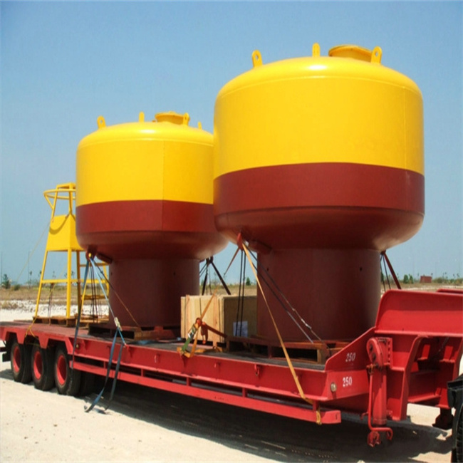 Large ocean floating steel mooring buoys for handling and transfer