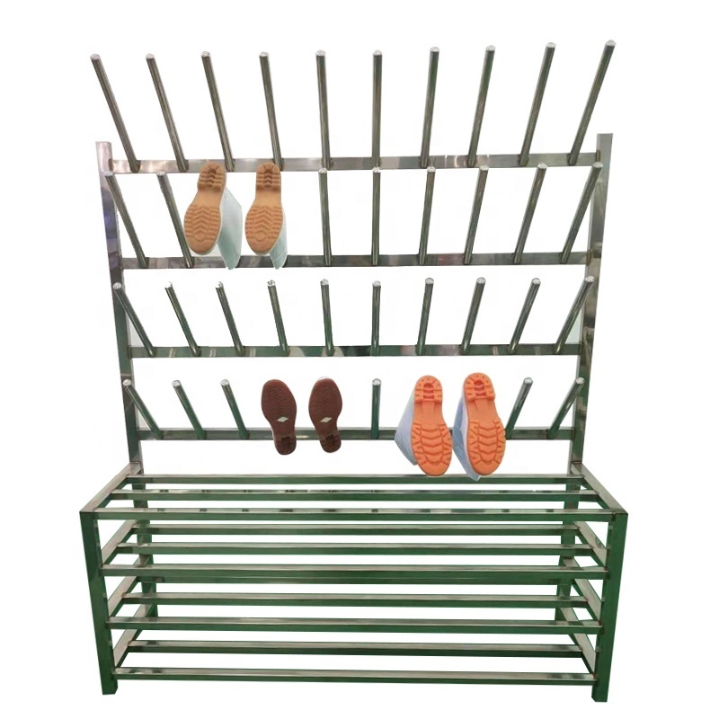 Boot Rack/mobile Boot Rack Stainless Steel Factory Direct Sales 40 Pairs Shoe Rack Living Room Furniture Metal Modern Extendable