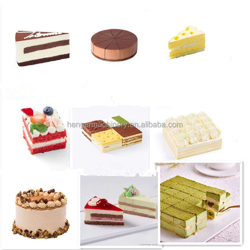 Electric horizontal automatic sponge ultrasonic round cake cutter topper  slicing machine cake cutting machine