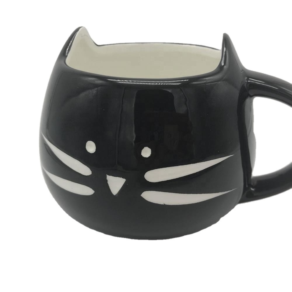 wholesale 3d ceramic cat mug for coffee porcelain nordic mug gift coffee cup