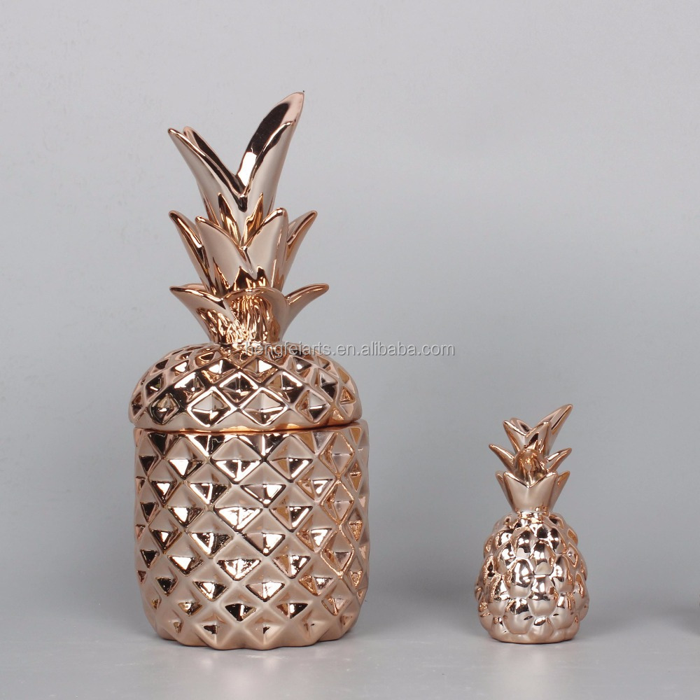 personalized christmas pineapple ceramic hand painted decoration home decor customs welcome oem design hengfei arts porcelain