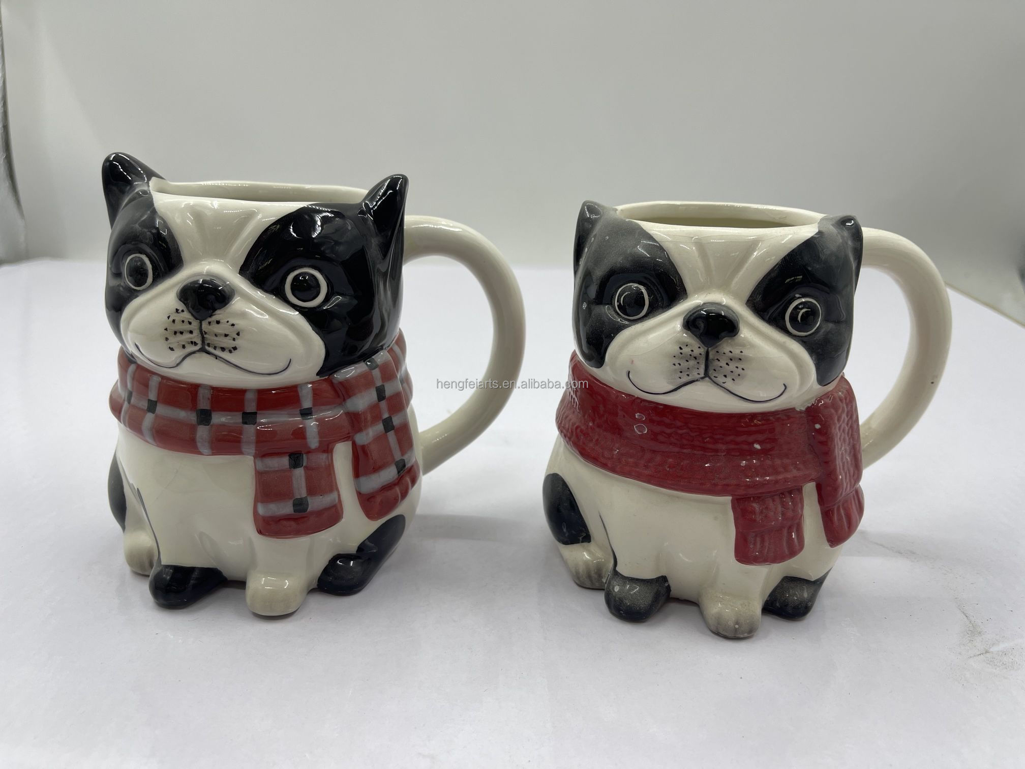 ceramic dog mug ceramic coffee cup with  fox bear shape 3d animal mug