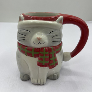 ceramic dog mug ceramic coffee cup with  fox bear shape 3d animal mug