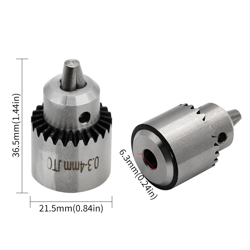 Mini Drill Chuck Micro 0.3-4mm Mounted Drill Chuck and Wrench w/ Chuck Key Lathe Accessories