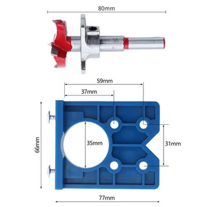 35mm Hinge Hole Jig Drill Guide Set DIY Woodworking Door Hole Opener Concealed Hinges Guide Door Saw Cabinet Accessories Tool