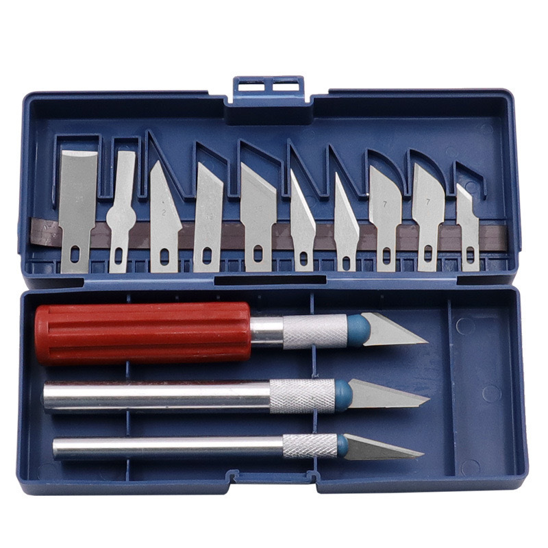 13 Piece set of handmade tools hobby craft knife metal carving knife set for engraving seal paper-cut carving