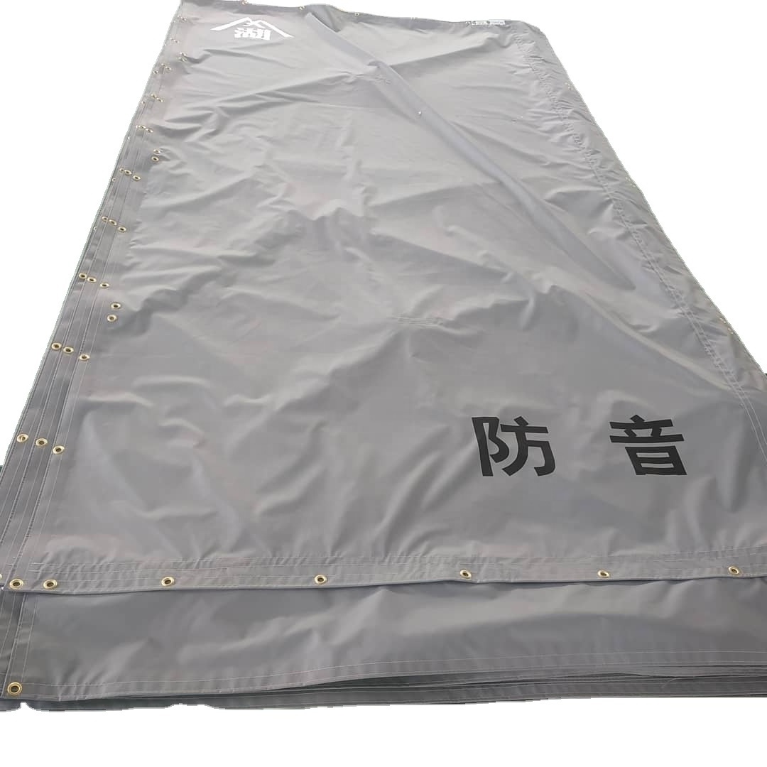 Flame retardant PVC soundproof tarpaulin Noise reduction net Sound blankets scaffolding PVC sound barrier sheet