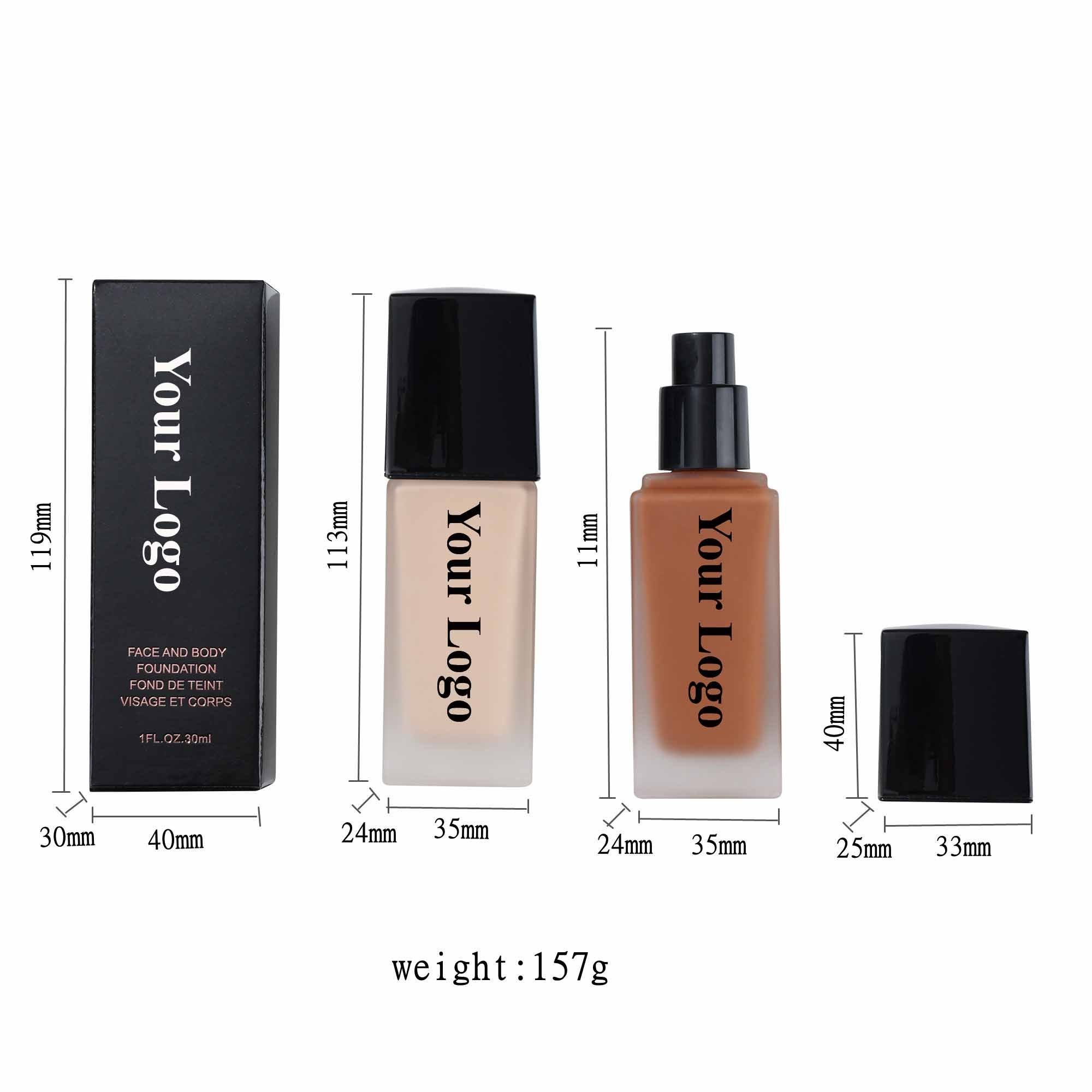 Vegan Waterproof 8 Colors Foundation Liquid Balanced Satin Makeup Foundation Cream Full Coverage Foundation