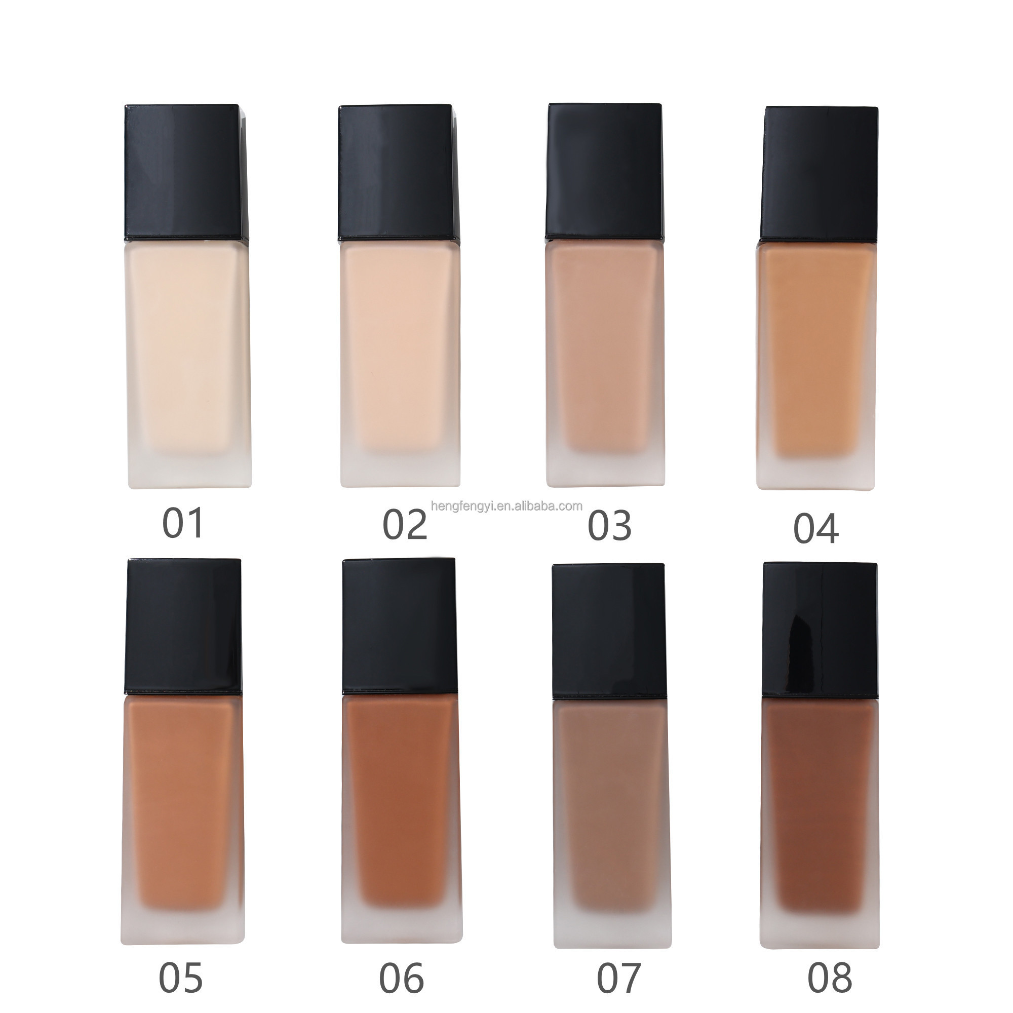 Vegan Waterproof 8 Colors Foundation Liquid Balanced Satin Makeup Foundation Cream Full Coverage Foundation