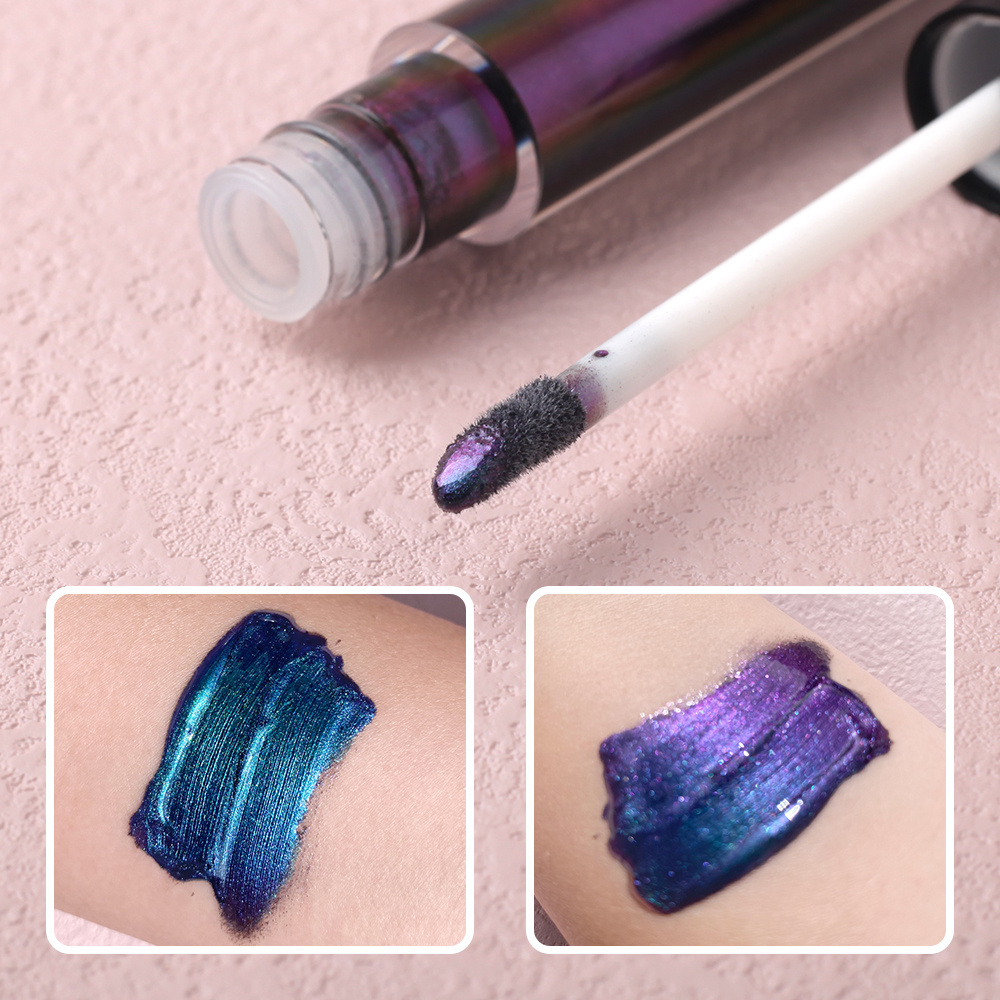 New Trending Waterproof Chameleon Shimmer Liquid Lipstick Metallic Effect Shine Color Changing Multi Chrome Lip Gloss