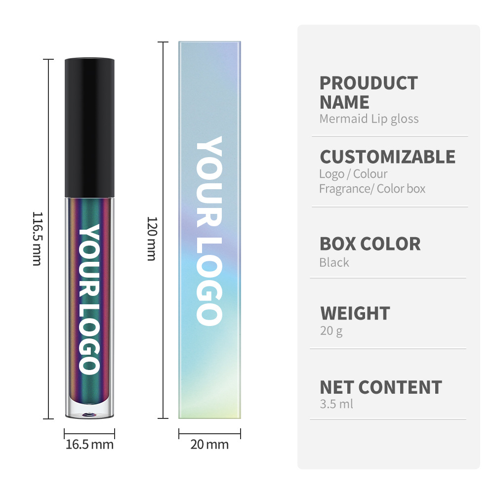 New Trending Waterproof Chameleon Shimmer Liquid Lipstick Metallic Effect Shine Color Changing Multi Chrome Lip Gloss