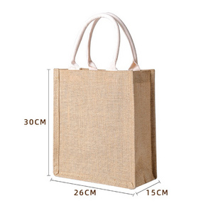 eco friendly shopping bag big capacity Jute tote bags wholesale