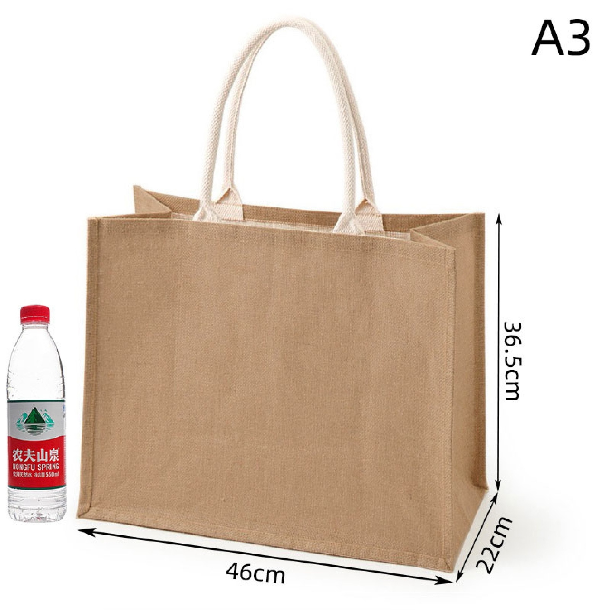 eco friendly shopping bag big capacity Jute tote bags wholesale