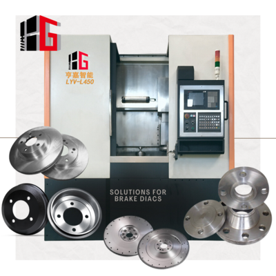 Hengga LYV-L450 automated grinding machine cnc center turning lathe single spindle brake disc turning and grinding lathe