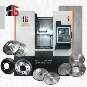 Hengga LYV-L450 High quality single spindle vertical lathe special replaceable clamping device Brake disc grinding machine