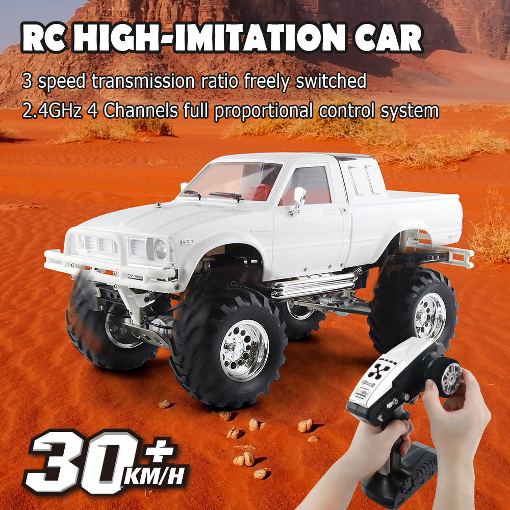 HG-P407 White 1/10 2.4G 4WD Pickup Truck Toy Remote Control Car RC Car Model Off-road Vehicle For Kids