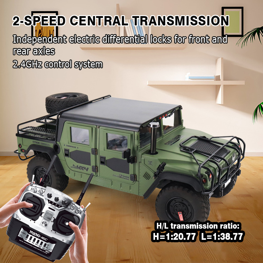 1/10 Scale Big 2.4GHz RC Car 4WD Off Road Hobby Pickup Trucks High Speed Remote Control truck  for adults